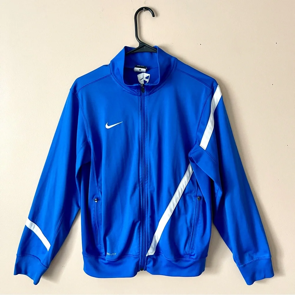 NIKE | Blue Soccer Full Zip Track Jacket Sz L